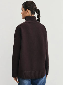 Джемпер из вискозы с воротником-стойкой  Zarina