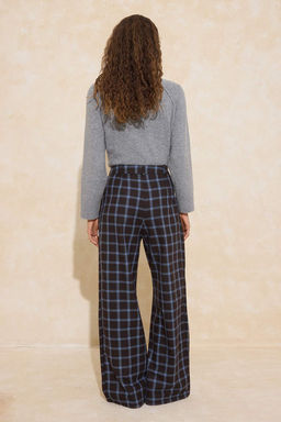 Kahverengi Ekose Wide Leg Pantolon TWOAW26PL00173 - Trendyolmilla фото 8