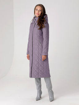 24307 Пальто дем. серо-сиреневый - Dizzyway фото 2