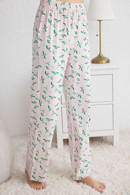 Trendyolmilla Pembe Cicekli Orme Pijama Tak?m? THMSS25PT00131  фото 5