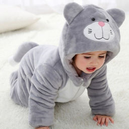 Плюшевый комбинезон Котик (теплый)