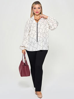 Блузка 0059-27п топленое молоко