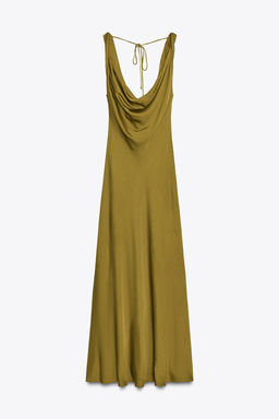 ZW COLLECTION LONG SATIN DRESS - Zara фото 16