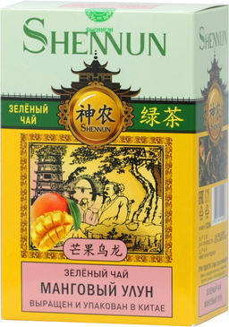 SHENNUN. Зеленый. Манговый улун 100 гр. карт.упаковка