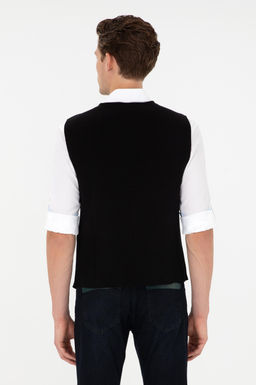 Мужской черный трикотажный кардиган Неожиданная скидка в корзине - U.s. polo assn фото 5