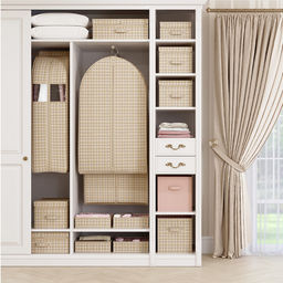 VAL LB-BOX-LM Короб стеллажный с крышкой, большой, 30*40*25 см, LONDON BEIGE, шт