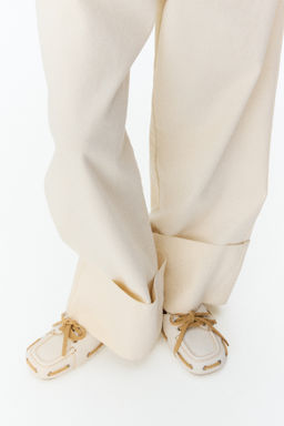Pantal?n paper bag con cintur?n de cord?n - H&m фото 6