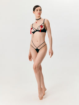 Infinity / Бюстгальтер T-shirt Demi с чокером жен. Dominika черный - Infinity Lingerie фото 4