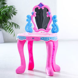 Игровой набор парикмахера Столик с зеркалом, Холодное сердце, свет, звук, 14 предметов, высота 60 см