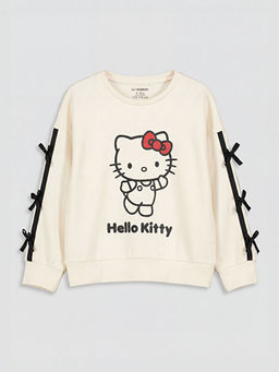 Hello Kitty Bask?l? K?z ?ocuk Sweatshirt ve E?ofman Alt?