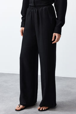 Siyah Dokuma Gomlek-Pantolon Apoletli Tak?m TWOSS24AU00095 - Trendyolmilla фото 5