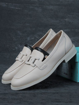 03-DJ32-1 BEIGE Лоферы женские (натуральная кожа) - Фабричный китай фото 16