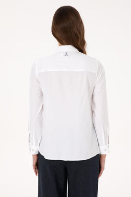 Kad_n Beyaz Uzun Kollu G_mlek - U.s. polo assn фото 5