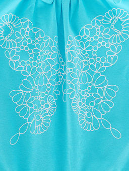 Футболка-топ UD 0359 голубой/белый кант - Mini maxi фото 16