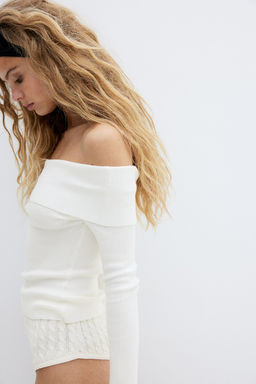 Top off-the-shoulder en punto de canale - H&m фото 5