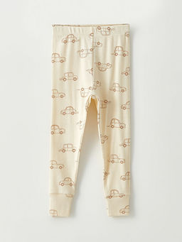 Bisiklet Yaka Uzun Kollu Bask?l? Pamuklu Erkek Bebek Pijama Tak?m - Waikiki фото 3