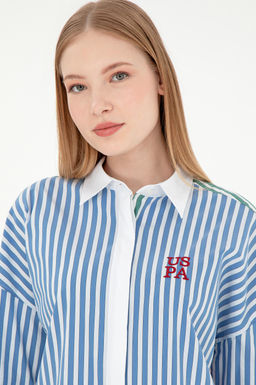 Женская темно-синяя рубашка с длинным рукавом Неожиданная скидка в корзине - U.s. polo assn фото 2