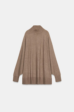 OVERSIZED HIGH NECK KNIT JUMPER - Zara фото 4
