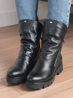 Ботинки 233.sandra черный/Шерсть