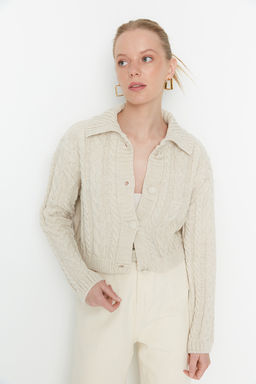 Tas Crop Polo Yaka Triko H?rka TWOAW22HI0448