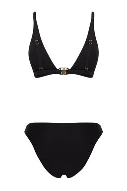 TRENDYOLMILLA Siyah Ucgen Aksesuarl? Regular Bikini Tak?m? TBESS25BT00008 фото 8