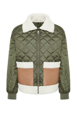 TRENDYOLMILLA Haki Kapitone Pelus Detayl? Mont TWOAW24MO00310 фото 6