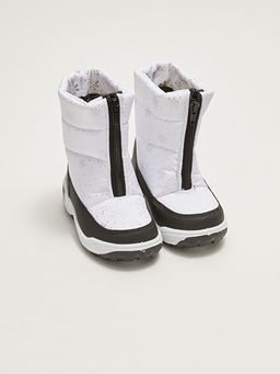 Bask?l? Fermuarl? K?z ?ocuk Kar Botu