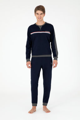 Мужской темно-синий пижамный комплект