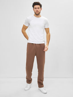 Теплые однотонные брюки в кофейном цвете кофе 181234