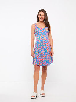 Kalp Yaka Desenli Ask?l? Hamile Elbise