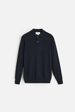 MERINO WOOL KNIT POLO SHIRT - Zara фото 6