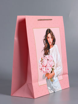 Пакет подарочный ламинированный «Каждое мгновенье-счастье», розовый, 26×12×32 см