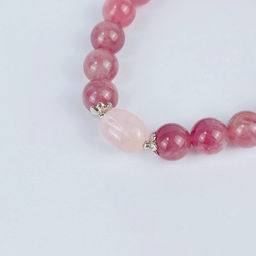 Браслет из Розового кварца и Морганита - Радуга самоцветов фото 3