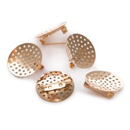 Zlatka Заготовки для броши DC-319/5 2.5 см 5 шт №01 под золото