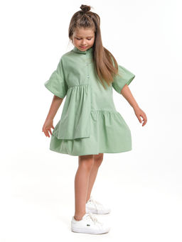 Платье Рубашка летнее хлопковое UD 7935 фисташка - Mini maxi фото 11