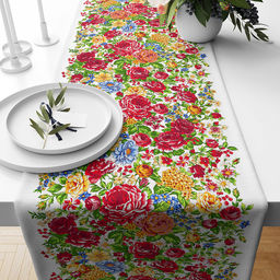 Скатерть-дорожка на стол 50х148см "Паулина", хлопок "Премиум" 236г/м2, "Домашняя мода" (Россия)
