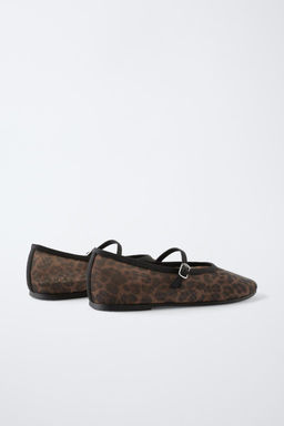 ORGANZA ANIMAL PRINT BALLET FLATS - Zara фото 5