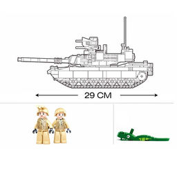 Конструктор Модельки Sluban «Танк Brown M1A2 Abrams», 781 деталь