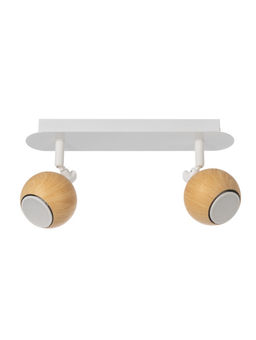 Спот 22000/2, 2x25Вт, GU10, цвет древесный/белый