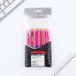 Цена за 10 шт. Ручка шариковая, синяя паста, 0.7 мм, автоматическая, пластик Ты прекрасна!