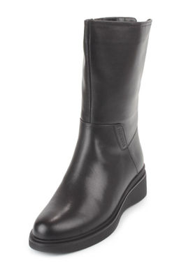 Z4213M BLACK Полусапоги зимние женские (натуральная кожа, натуральный мех)