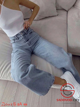 Женские базовые джинсы багги - Bruno фото 2