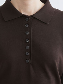 Polo Yaka Kad?n Triko Kazak