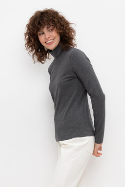 Водолазка Very Neat ЕВТ 3026/24 из хлопка с эластаном темно-серый  фото 3