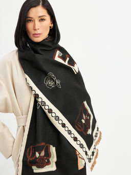 в составе ШЕРСТЬ и КАШЕМИР Большой, мягкий, теплый двусторонний палантин - Tantino фото 16