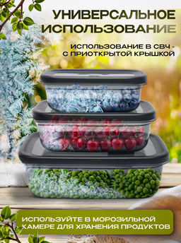 Набор контейнеров (0,4л.;0,67л.;1,2л.)