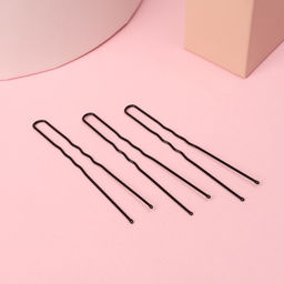 Цена за 3 шт. Шпильки для волос «Классик», набор 40 шт., 6 см, чёрные