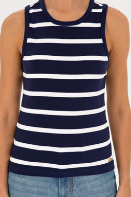 U. S. Polo Assn / Женская темно-синяя футболка без рукавов с круглым вырезом - U.s. polo assn фото 13