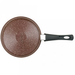 Сковорода с тефлоновым покрытием д26см "Шоколад", h7см, s0,42см, съемная ручка из термостойкого пластика (Россия)