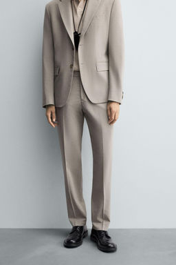 TEXTURED SUIT TROUSERS - Zara фото 2